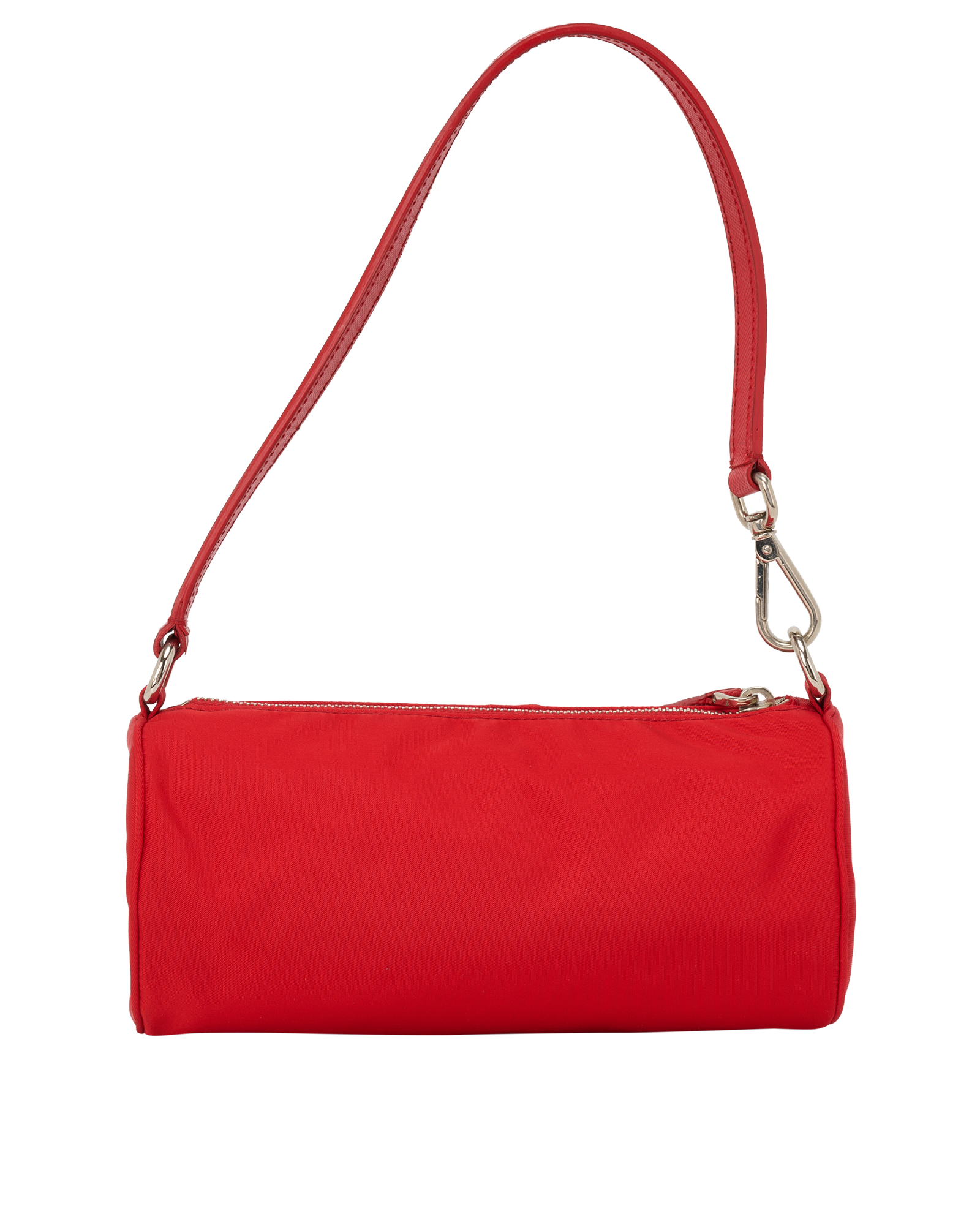 Cylinder Shoulder Bag, &pound;295, Handbags, Red, Nylon, Back view
